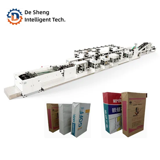 Intelligent Cement Valve Paper Pocket/Building Materials Motar Sand Brick Tile Adhesive Gypsum Grouts Packaging Bag Bottom Pasting Machine