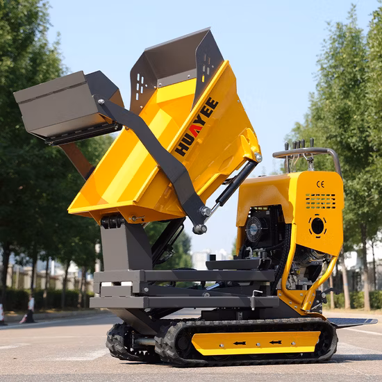 Hot Crawler Self Loading Mini Dumper Truck 4 X 4 Price Crawler Carrier Diesel Oil Palm Farm Mini Dumper 2 Ton Crawler Carrier