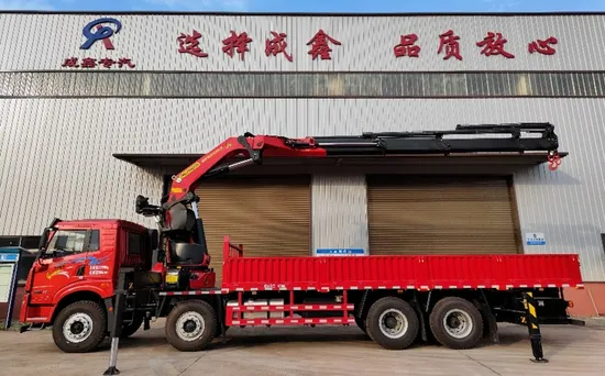 Manufacture Straight Arm 8tons Mounted Versatile Mobile Boom Truck Lorry Loading Crane 