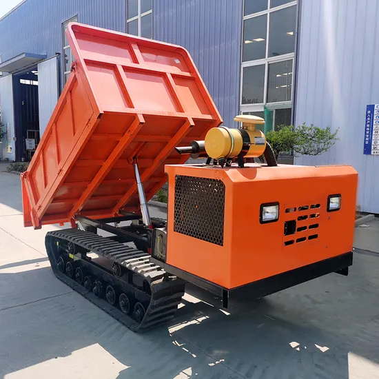 ISO/EPA Farm Electric Garder Diesel Hydraulic Hand Load Haul Wheel Mini Site Dumper Crawler Dump Truck Tipper Self Loading Transporter Tracked Mining Dumper 