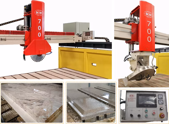 Laser Bridge Saw Machine 3 Axis Infrared Bridge Saw Tile Cutter Granite Marble Quartz Slab Laser CNC Stone Cutting Machine