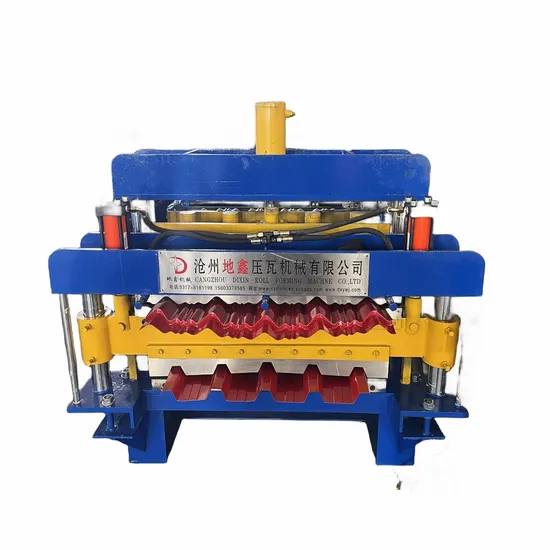 Aluminum and Galvanized Coils Color Steel Metal Double Layer Deck Trapezoidal Ibr Glazed Tile Roof Wall Panel Production Line Cold Roll Forming Making Machine 