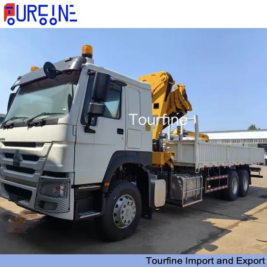4*2 Small 4 Tons Telescopic Hydraulic Boom Small Lorry Transporter Brick Loading Truck Crane 