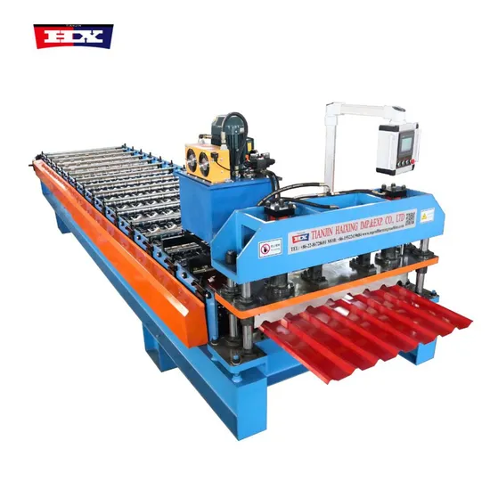 Custom Manufacture Building Materials Machine 1008 Trapezoidal Iron Metal Roof Sheet Roll Forming Machine Zinc Roofing Steel Sheet Profiling Making Machine 