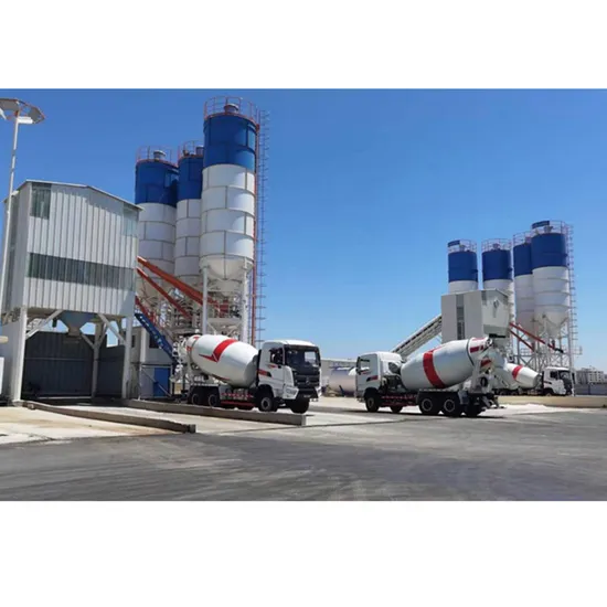 Fixed Engineering Construction Machinery Drawing Stationary Ready Mixed Concrete Batching Plant 