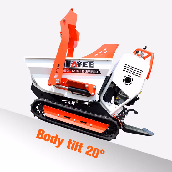 Huayee Factory All Terrain Mini Dumper Dump Truck Crawler Small Rubber Crawler Transport Truck Mini Tracked Dumper with CE